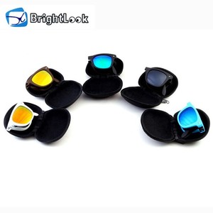 ロゴ付きサングラス2025卸売ファッション有名デザイナー大人サイズ折りたたみレトロ太陽ガラス - Product Image 1