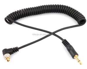 PC-3.5mm flexible camera sync cord flash cable PC to 1/8" for studio