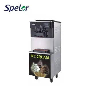 Spelor-máquina de helados de Color plateado, comercial, 3 sabores, máquinas de China