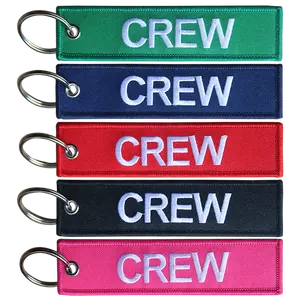 Tissu Broderie Crew Porte-clés Flight Crew moto Broderie Porte-clés