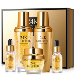 OEM produit de beauté escargot 24k or soins de la peau crème blanchissante ensemble anti-âge éclaircissant ensemble de soins de la peau