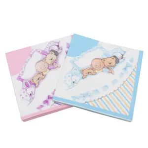 印刷卡通婴儿纸餐巾事件和派对用品纸巾 Serviettes 解耦或自定义餐巾