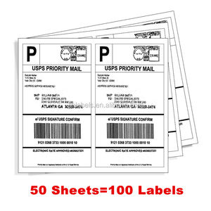 200 Nhãn Vận Chuyển Trống Nửa Trang Tự Dính Cho Máy In Phun Laser - Product Image 2