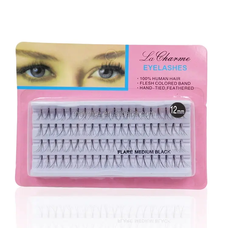 New product! real human hair flare eyelash extension 1124