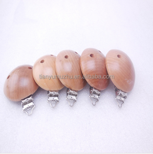 Venta al por mayor ronda naturaleza chupete Clips Wood sostenedor <span class=keywords><strong>pacificador</strong></span> del bebé - Product Image 4