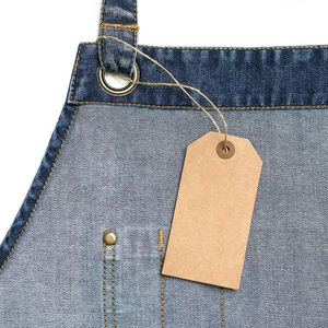 Delantal Vaquero Resistente de Mezclilla con Diseño Cruzado Impermeable, Personalizable, Sin Mangas, con Presilla para Toalla y Bolsillos para Herramientas - Product Image 4