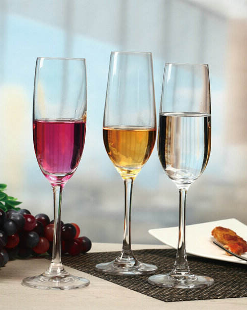 KCP-004 Best Gift Glassware Collection Lead Free Crystal Champagne Flutes Glasses 7.5-Ounce