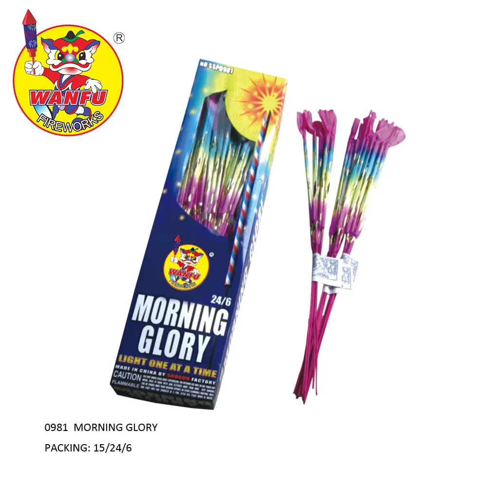 0981 Morning Glories HAND hold sparkler fireworks for wholesale_Safe flame sparklers