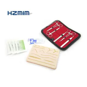 Kit de herramientas de sutura de práctica de alta calidad para entrenamiento de sutura quirúrgica, Kit de entrenamiento de habilidades de sutura