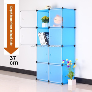Portable En Plastique BRICOLAGE Armoire avec Portes et Cintres - Product Image 5