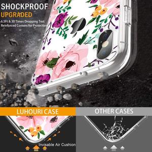 <span class=keywords><strong>CHEZ</strong></span> <span class=keywords><strong>Les</strong></span> <span class=keywords><strong>Filles</strong></span> Femmes Floral De Rigide Antichoc TPU Housse de protection Avec Protecteur D'écran En Verre Pour iPhone X - Product Image 4