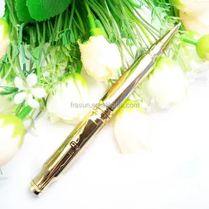 Hot sale handmade ballpoint pen brass refil casing bullet pen Machine Gun