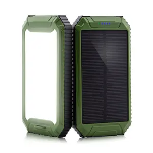 Banco de energía de panel solar portátil de alta calidad de 10000mAh, ultrafino con función de carga rápida, cargador de teléfono eficiente