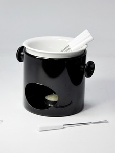 Service à fondue au chocolat gris perle avec insert amovible - Product Image 2