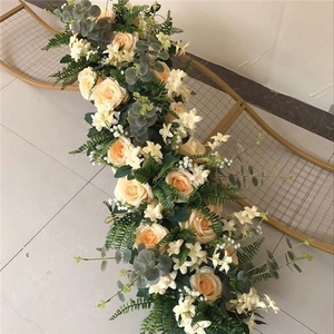 F-1018 Top Quality Artificial Silk Flower <strong>Table</strong> <strong>Runner</strong> - Product Image 6