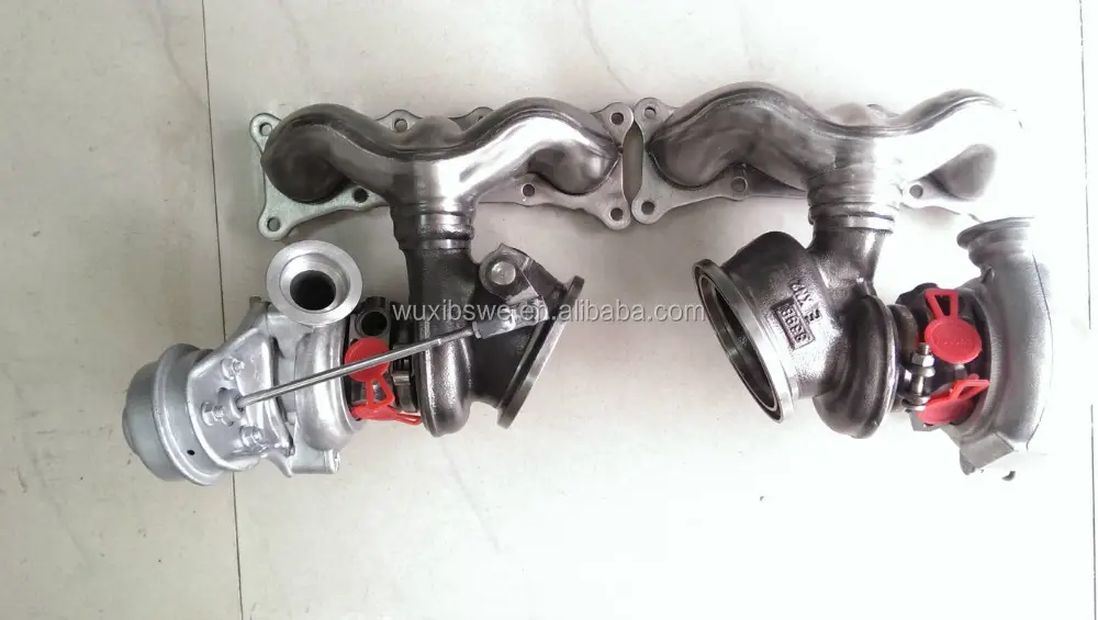 Nova chegada duplo poder 49131-07358 49131-07359 11657593021 twin turbo turbocharger para BMW X6 sistema supercharger