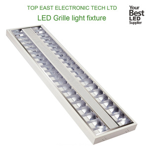 Lumière LED Troffer 2x40W <span class=keywords><strong>T5</strong></span> T8 36W avec réflecteur en aluminium pour usage de bureau - Lumière à grille et à persiennes - Product Image 2