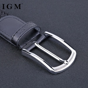 Kaliteli giyim katı siyah şerit toka bel örgülü elastik Jean kemerler erkekler - Product Image 4