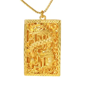 Xuping-Colgante de metal dorado con diseño de dragón para hombre, joyería, disfraz, dominador