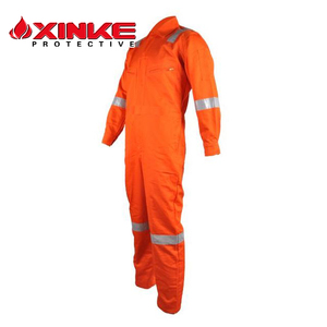 Xinke offshore saldatura di lavoro ignifugo CVC tuta con nastro riflettente per il lavoro di petrolio e gas - Product Image 2
