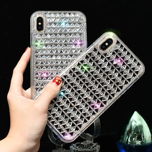 Llena de diamantes patrón de triángulo caso para <span class=keywords><strong>Iphone</strong></span> X XR de la PC + Tpu para <span class=keywords><strong>Iphone</strong></span> <span class=keywords><strong>XS</strong></span>. - Product Image 5
