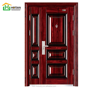 Casa principal puerta de hierro puerta de seguridad de acero de diseño 80 y 36 pulgadas sola puerta - Product Image 2