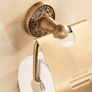 Fapully di Alta Qualità Accessori Per il Bagno In Ottone Antico Intagliato Igienici Titolari di <span class=keywords><strong>Carta</strong></span> - Product Image 3
