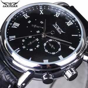 Orologi Sportivi da <span class=keywords><strong>Uomo</strong></span> JARAGAR, Orologio da Polso Meccanico Automatico in Vera Pelle con Data Automatica, Design alla Moda di Alta Qualità - Product Image 2