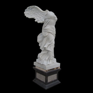Mitología occidental jardín mano de mármol tallado Ángel color figura estatua - Product Image 2