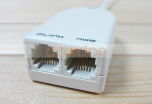 Cable de teléfono de 2 pines, divisor RJ11, <span class=keywords><strong>conector</strong></span> de teléfono DSL - Product Image 3