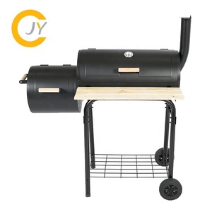 Barile del Carbone di legna Fumatore <span class=keywords><strong>Barbecue</strong></span> <span class=keywords><strong>Barbecue</strong></span> Griglie con Rotolamento Carrello per Esterno Cortile - Product Image 3