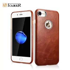 ICARER Premium Orijinal Deri Telefon Kılıfı için iPhone 7 iPhone 7 için Ultra Ince Arka Kapak Mobil cilt artı