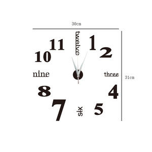 Autoadesivo della decorazione della casa <span class=keywords><strong>adesivi</strong></span> murali specchio orologio - Product Image 2