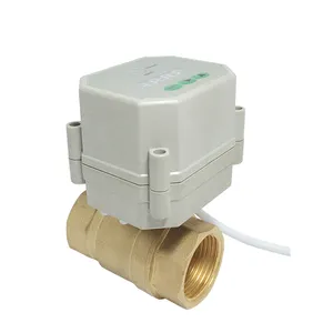 COVNA Electric Automated Valve Miniature Water 12V 24V 2Way Brass Motorized Ball Valve With Timer