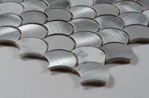 Carrelage mural en acier inoxydable, forme feuille <span class=keywords><strong>de</strong></span> poisson, design métallique, mosaïque, mur, <span class=keywords><strong>salle</strong></span> <span class=keywords><strong>de</strong></span> bains - Product Image 6