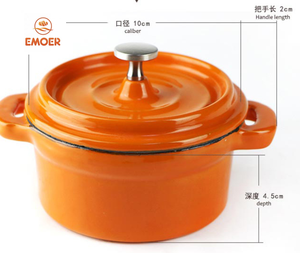 <span class=keywords><strong>EMOER</strong></span> Casserole en fonte émaillée de couleur pour cuisine Pot de 10cm - Product Image 6