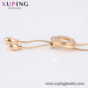 Collana con Pendente a Doppio Cerchio in Oro 18k, Design Elegante per Gioielleria xuping 44319 - Product Image 3