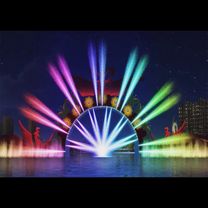 Water Screen 3D Effects Outdoor Using Laser Projector Special Water Screen Fountain