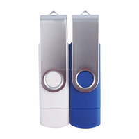 Memoria USB 3.0 Metálica Giratoria Personalizada OEM de 8/16 GB con Doble Puerto OTG para Teléfono Móvil