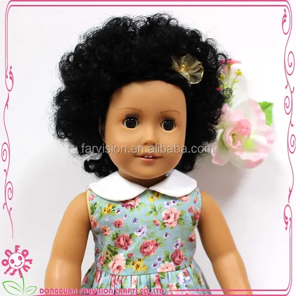 black big hair Afro hair vinyl baby dolls