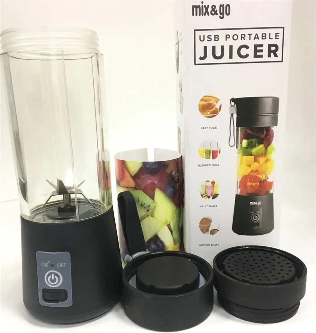 NUOVO Smoothie portatile blender 2 lame e 6 lame joyshaker bottiglia frullatore