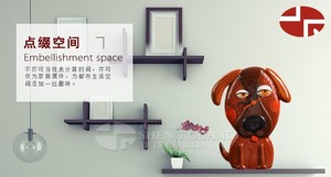 Dolomita pintura diseño de la historieta diseño del perro de cerámica reloj de pared - Product Image 2