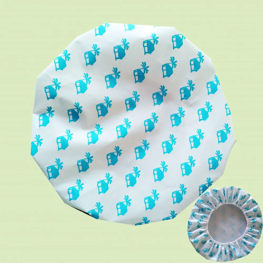 Best -selling Fancy reusable Plastic shower cap with printing