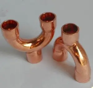 Copper Pipe Welded Y Type Copper Tee Refrigeration Fittings