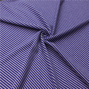 Tissu en tricot côtelé 1x1 à rayures bleues et blanches, sur mesure, directement de l'usine, pour col de t-shirt, très demandé - Product Image 4