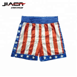 Neueste Maßgefertigte Glänzende Basketball-Shorts mit US-amerikanischem Flaggenmuster Boxershorts - Product Image 2