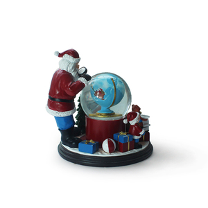 Tùy chỉnh vui vẻ Santa Claus <span class=keywords><strong>snowglobe</strong></span> với bông tuyết và nai sừng tấm đỏ cơ sở kích thước đường kính 100mm Xmas Tuyết Quả địa cầu nước - Product Image 5