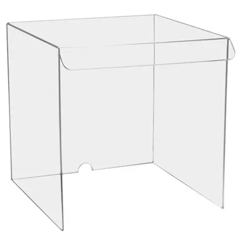 Free Standing di Disegno Semplice Cubo Trasparente Acrilico Attrezzature Progetto di Scudi Della Copertura