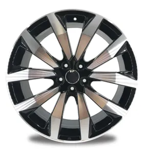 Cina Pabrik 20*8.5 20 Inch 5*114.3 Gloss Hitam Permukaan Mesin Mobil Aluminium Paduan Roda Velg