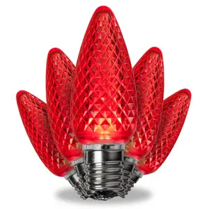 LED C9 Strawberry Christmas Tree Red Replacement Bulbs